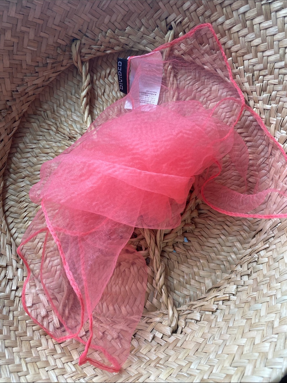 VINTAGE Authentic Y2K H&M Divided Coral Mesh Scarf - Archival Piece (2000s)